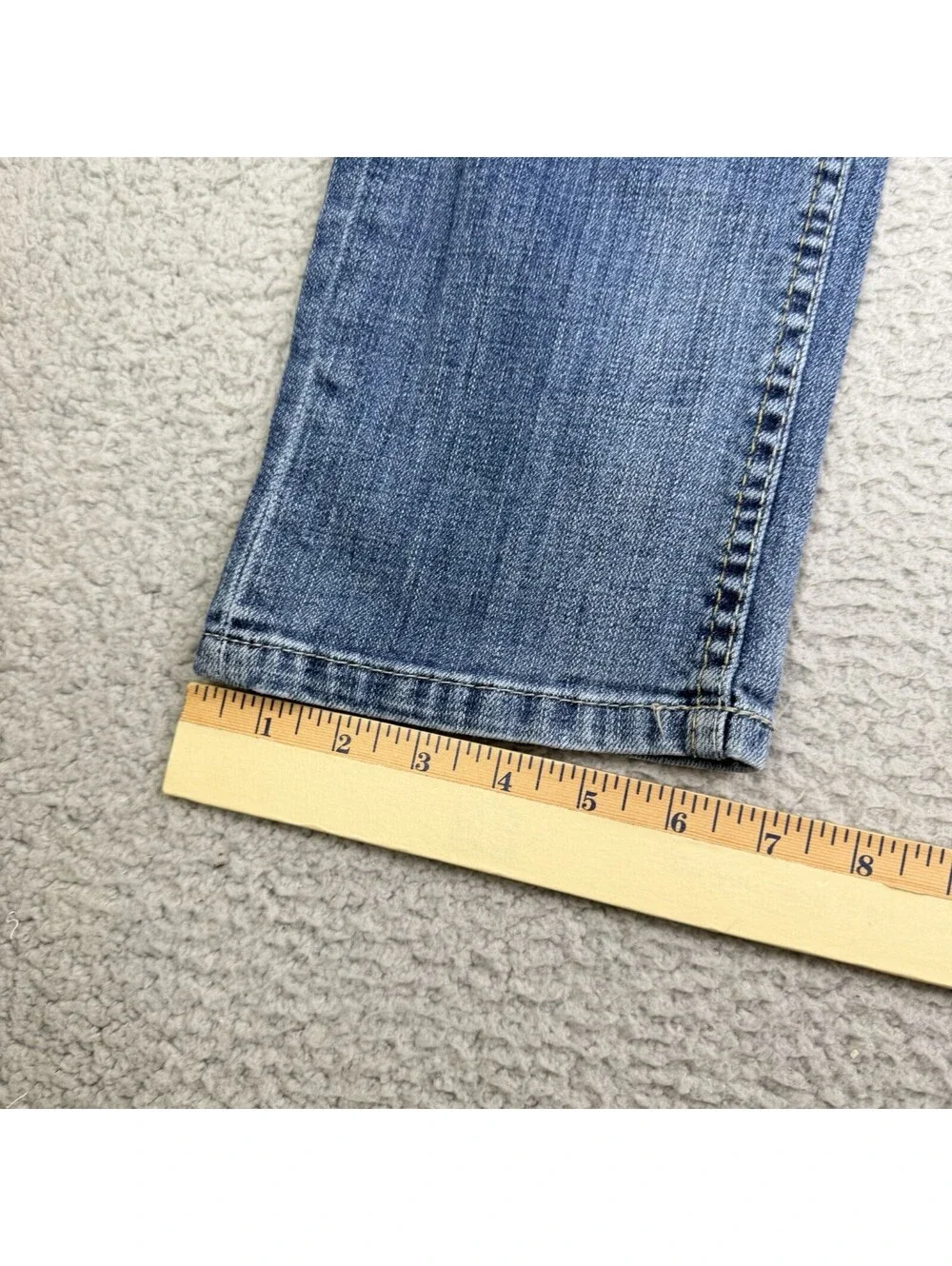 BKE Jeans Mens 31x29 Blue Alec Straight Leg Buckle Distressed Denim Casual